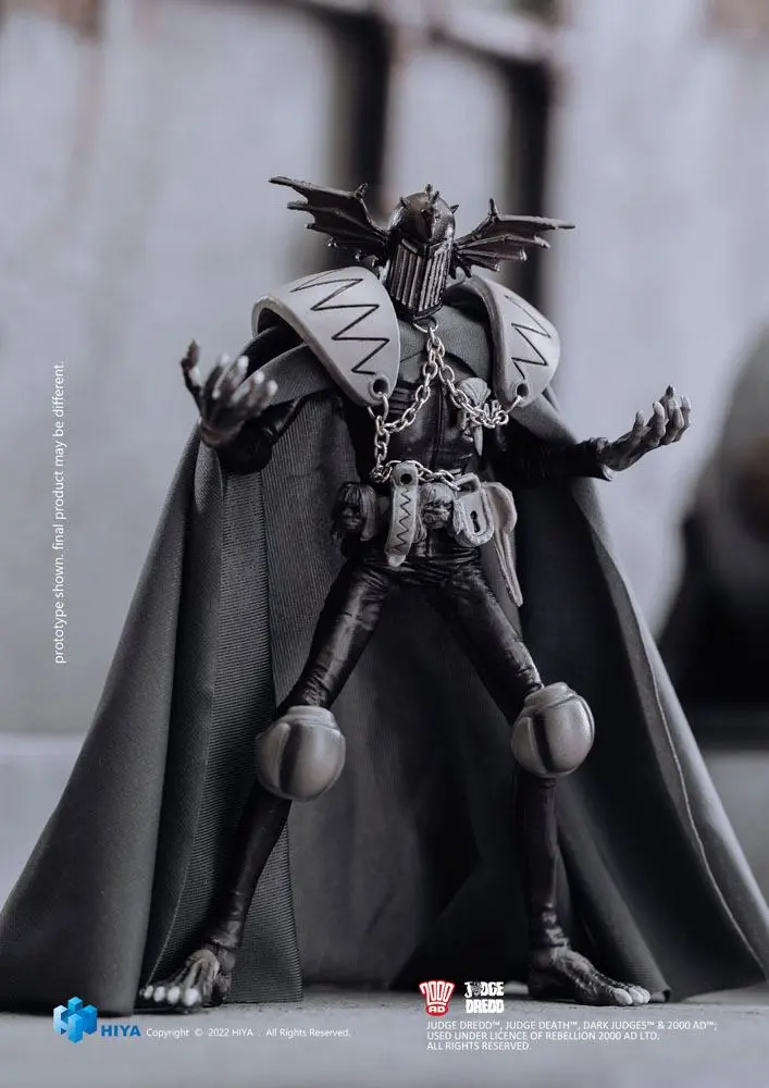 2000 AD Exquisite Mini akciófigura 1/18 Black and White Judge Fear 10 cm termékfotó