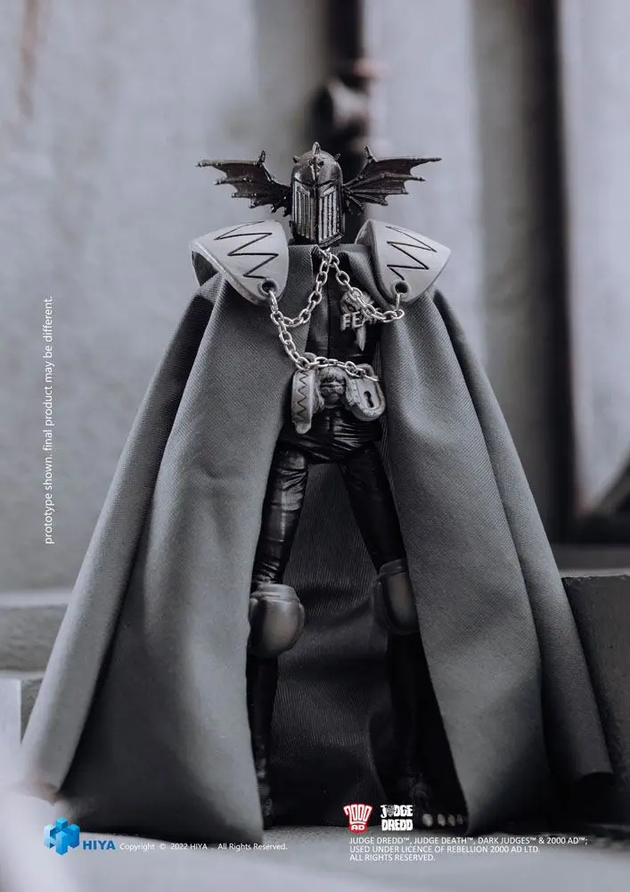 2000 AD Exquisite Mini akciófigura 1/18 Black and White Judge Fear 10 cm termékfotó
