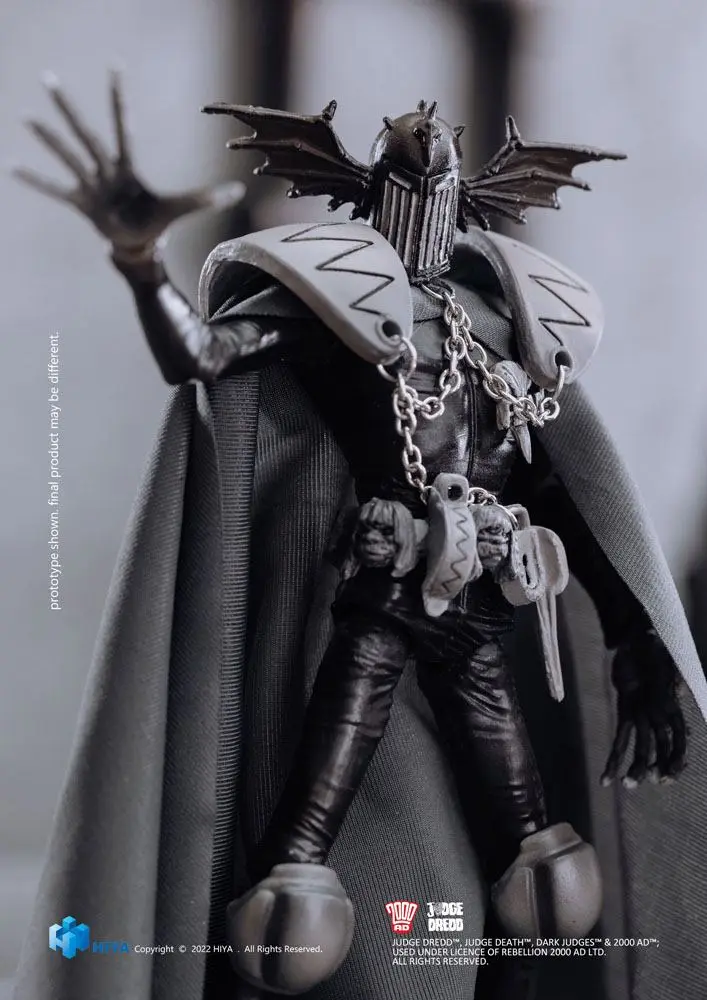 2000 AD Exquisite Mini akciófigura 1/18 Black and White Judge Fear 10 cm termékfotó
