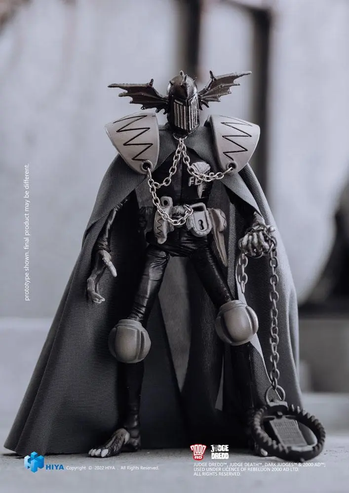 2000 AD Exquisite Mini akciófigura 1/18 Black and White Judge Fear 10 cm termékfotó