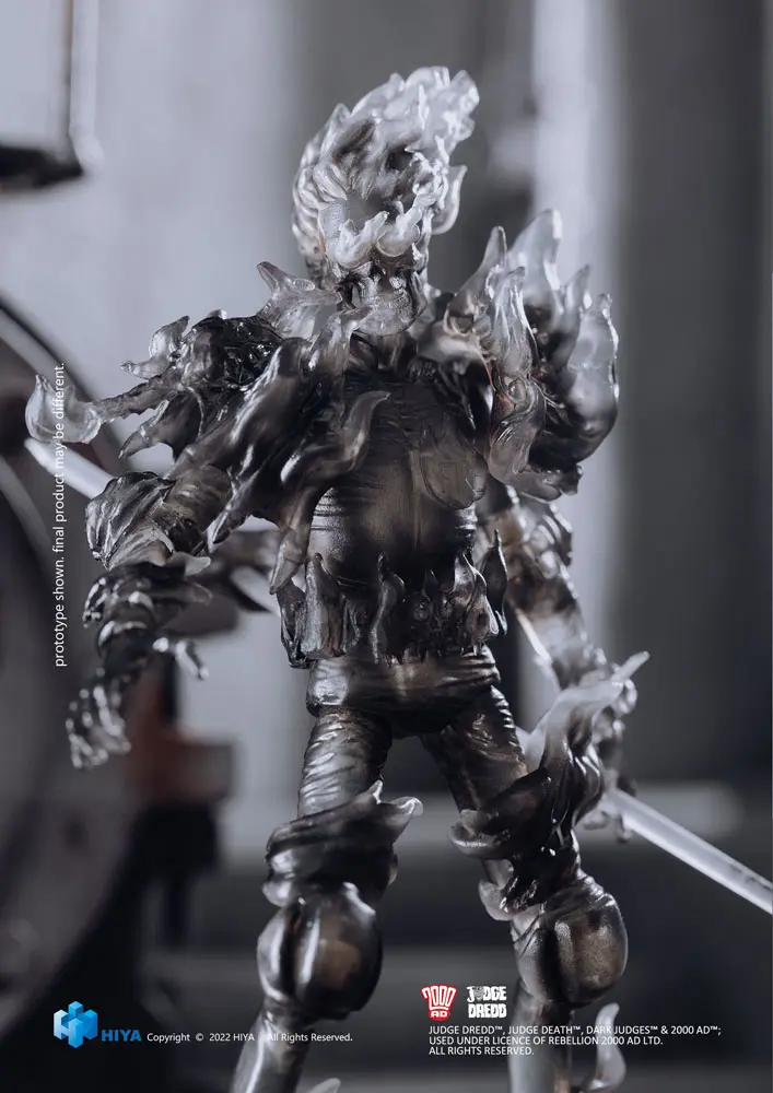 2000 AD Exquisite Mini akciófigura 1/18 Black and White Judge Fire 10 cm termékfotó