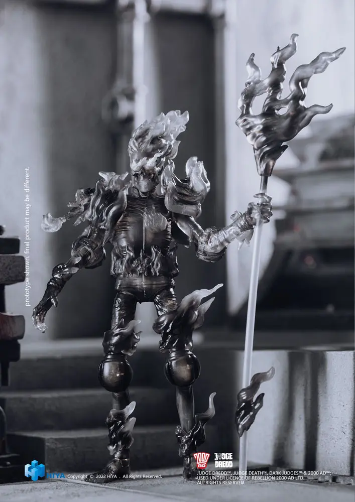2000 AD Exquisite Mini akciófigura 1/18 Black and White Judge Fire 10 cm termékfotó