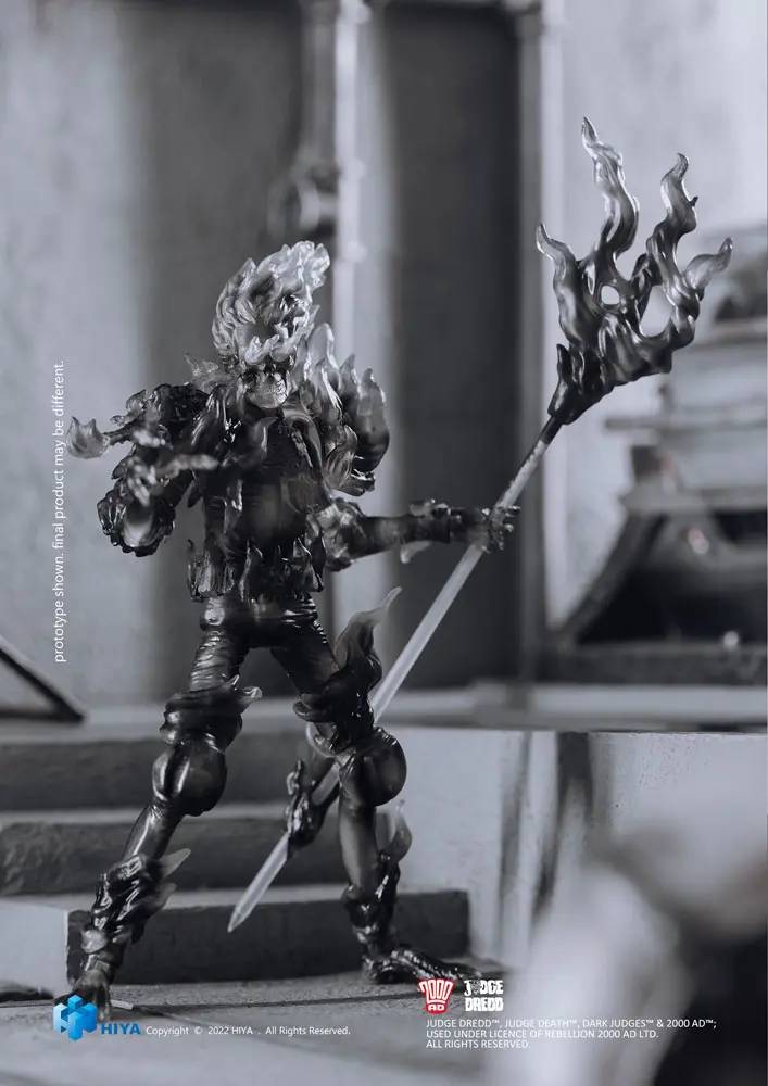 2000 AD Exquisite Mini akciófigura 1/18 Black and White Judge Fire 10 cm termékfotó