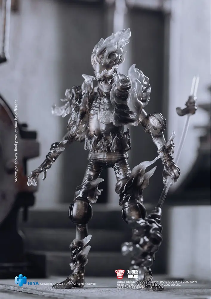 2000 AD Exquisite Mini akciófigura 1/18 Black and White Judge Fire 10 cm termékfotó