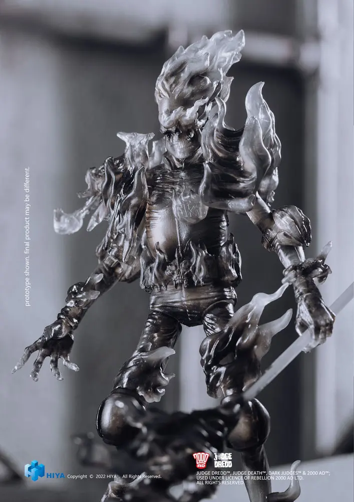 2000 AD Exquisite Mini akciófigura 1/18 Black and White Judge Fire 10 cm termékfotó