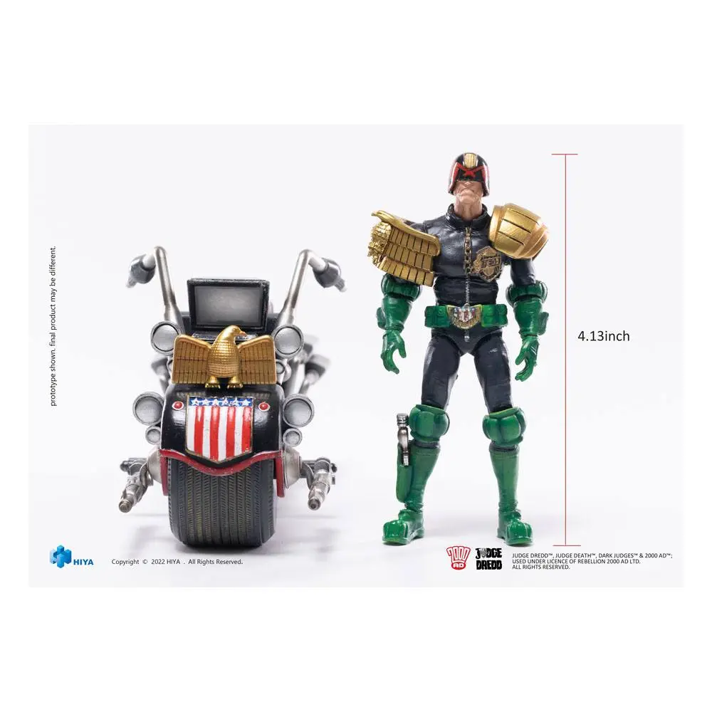 2000 AD Exquisite Mini akciófigura 1/18 Judge Dredd &amp; Lawmaster MK 2 csomag 10 cm termékfotó