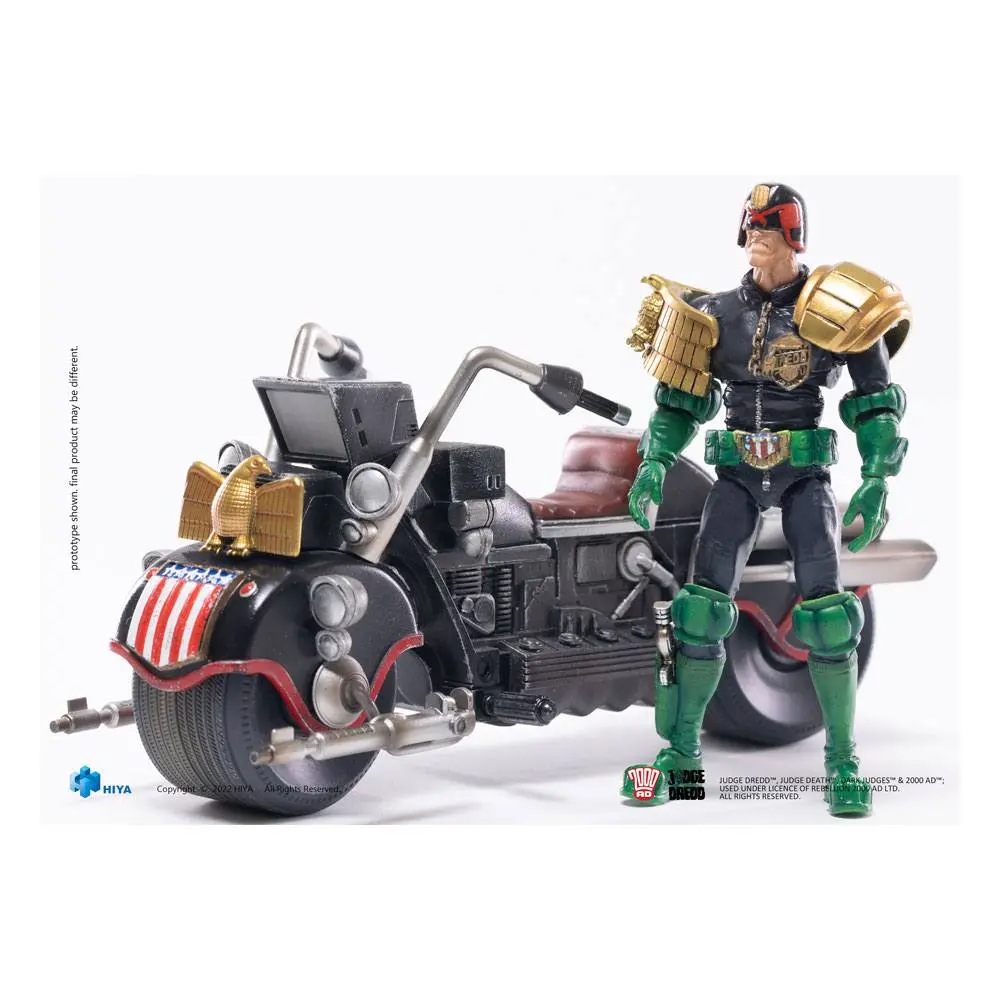 2000 AD Exquisite Mini akciófigura 1/18 Judge Dredd &amp; Lawmaster MK 2 csomag 10 cm termékfotó