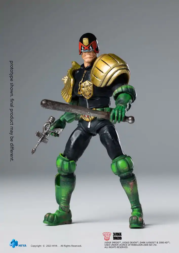 2000 AD Exquisite Mini akciófigura 1/18 Judge Dredd Cursed Earth Judge Dredd 10 cm termékfotó
