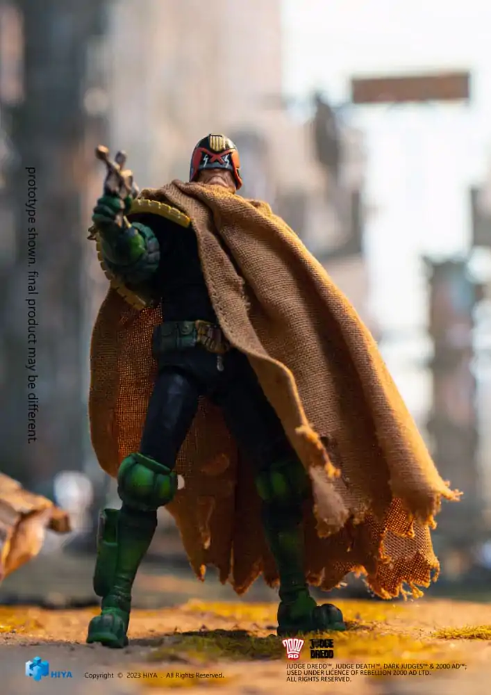 2000 AD Exquisite Mini akciófigura 1/18 Judge Dredd Cursed Earth Judge Dredd 10 cm termékfotó