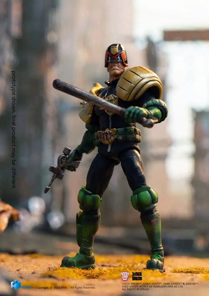 2000 AD Exquisite Mini akciófigura 1/18 Judge Dredd Cursed Earth Judge Dredd 10 cm termékfotó