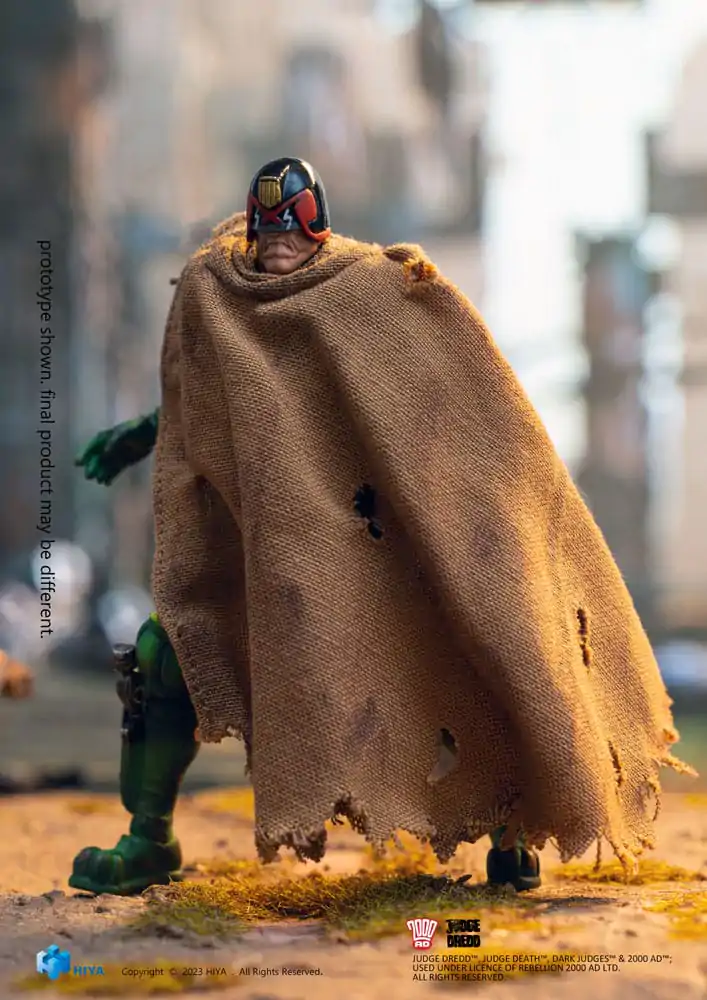 2000 AD Exquisite Mini akciófigura 1/18 Judge Dredd Cursed Earth Judge Dredd 10 cm termékfotó