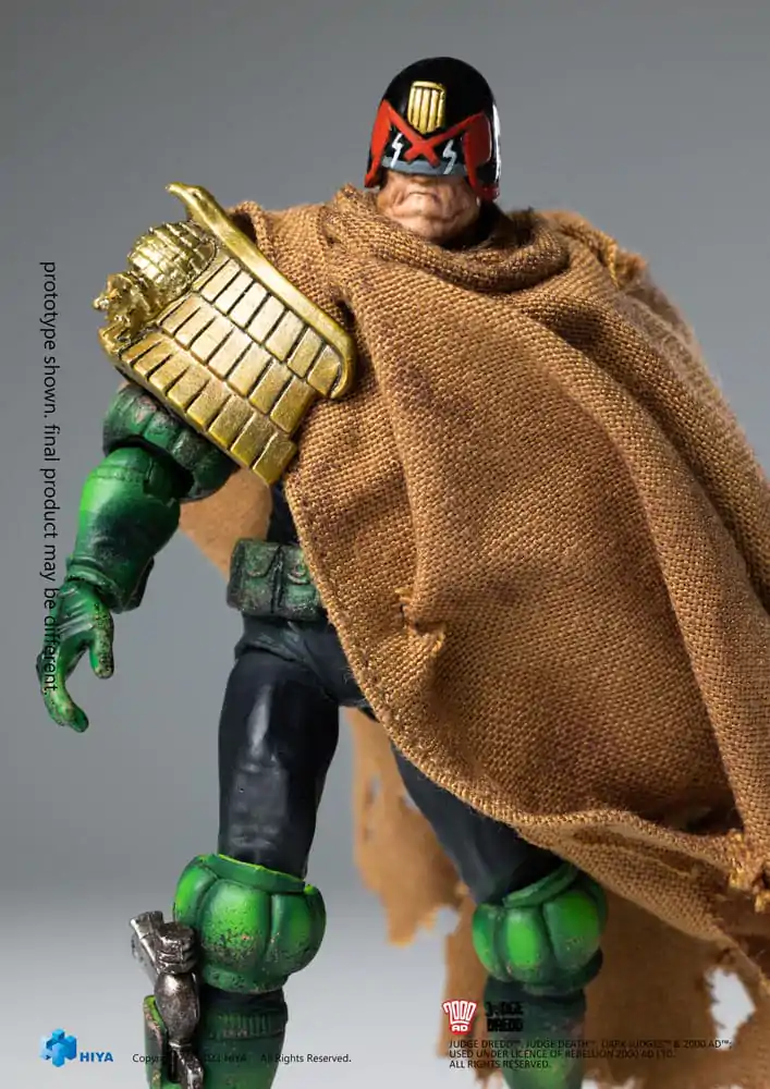 2000 AD Exquisite Mini akciófigura 1/18 Judge Dredd Cursed Earth Judge Dredd 10 cm termékfotó