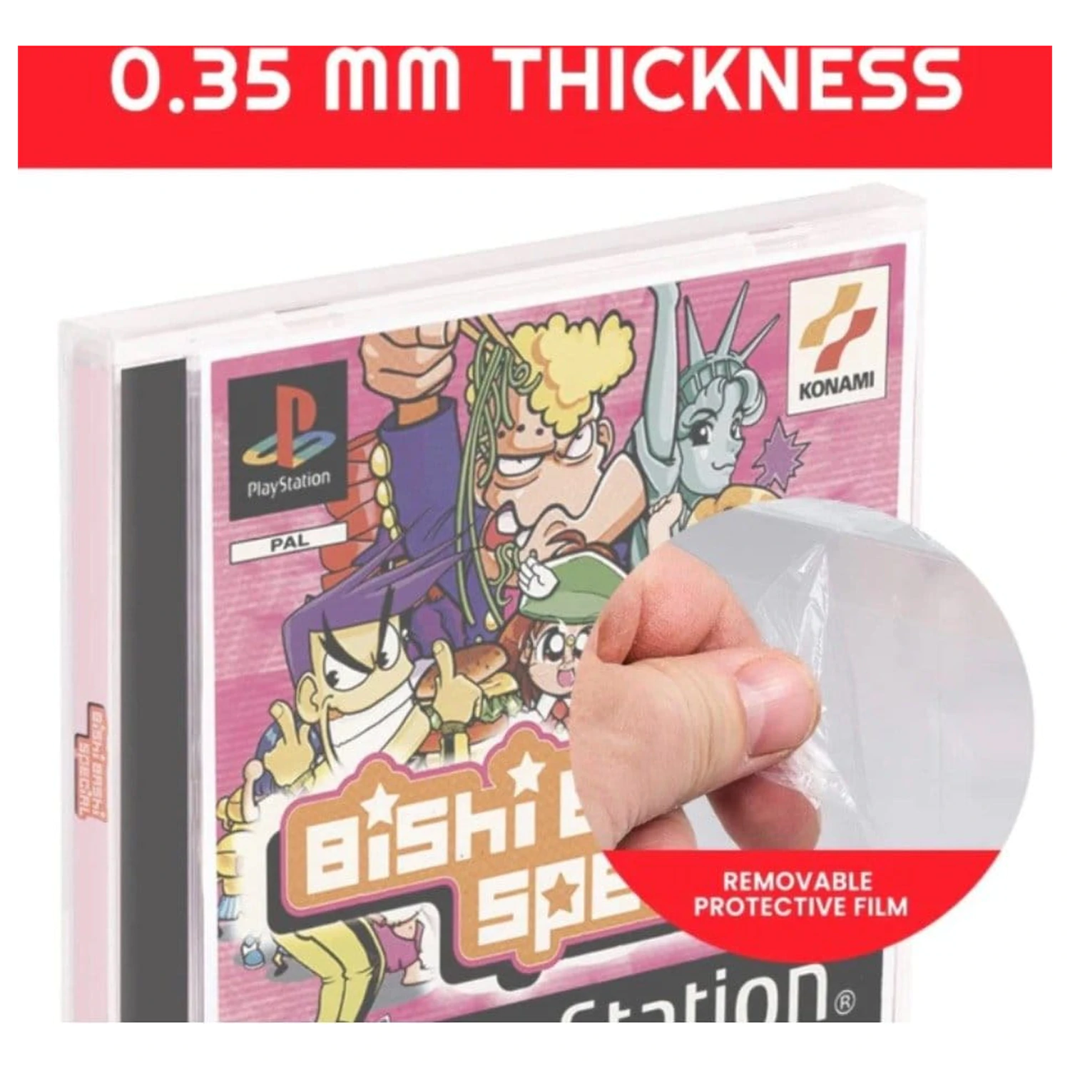 25 db-os PEt tárolódoboz csomag PS1/Single CD/Dreamcast (Jewel Case) játékokhoz termékfotó