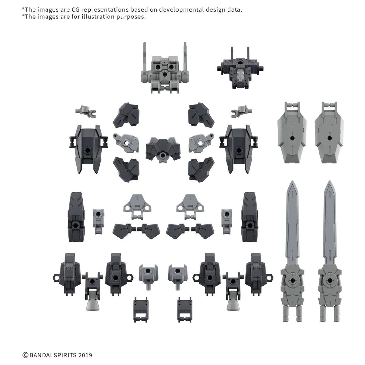 30MM 1/144 Option Parts 20 db-os csomag (Full Armor Unit 1) modell készlet kiegészítő termékfotó