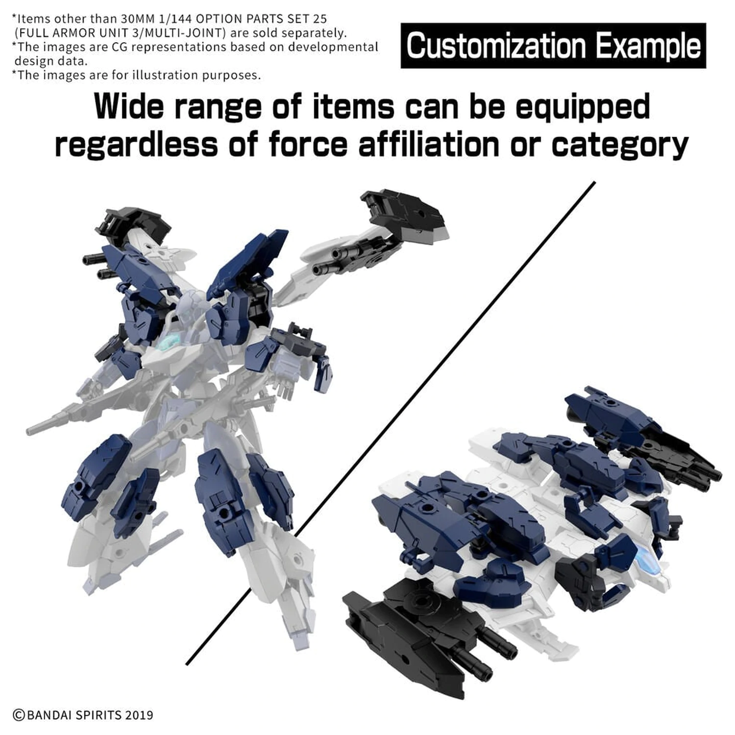 30MM 1/144 Option Parts Set 25 Full Armor Unit 3 Multi-Joint kiegészítő csomag 30 Minutes Missions termékfotó