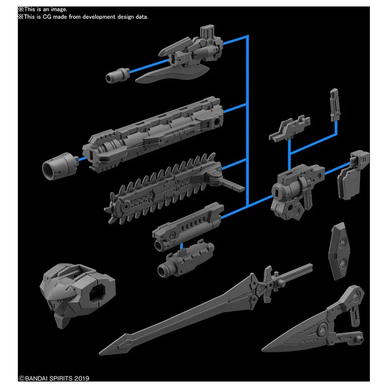30MM 1/144 Option Weapon 1 for Rabiot modell készlet kiegészítő csomag termékfotó