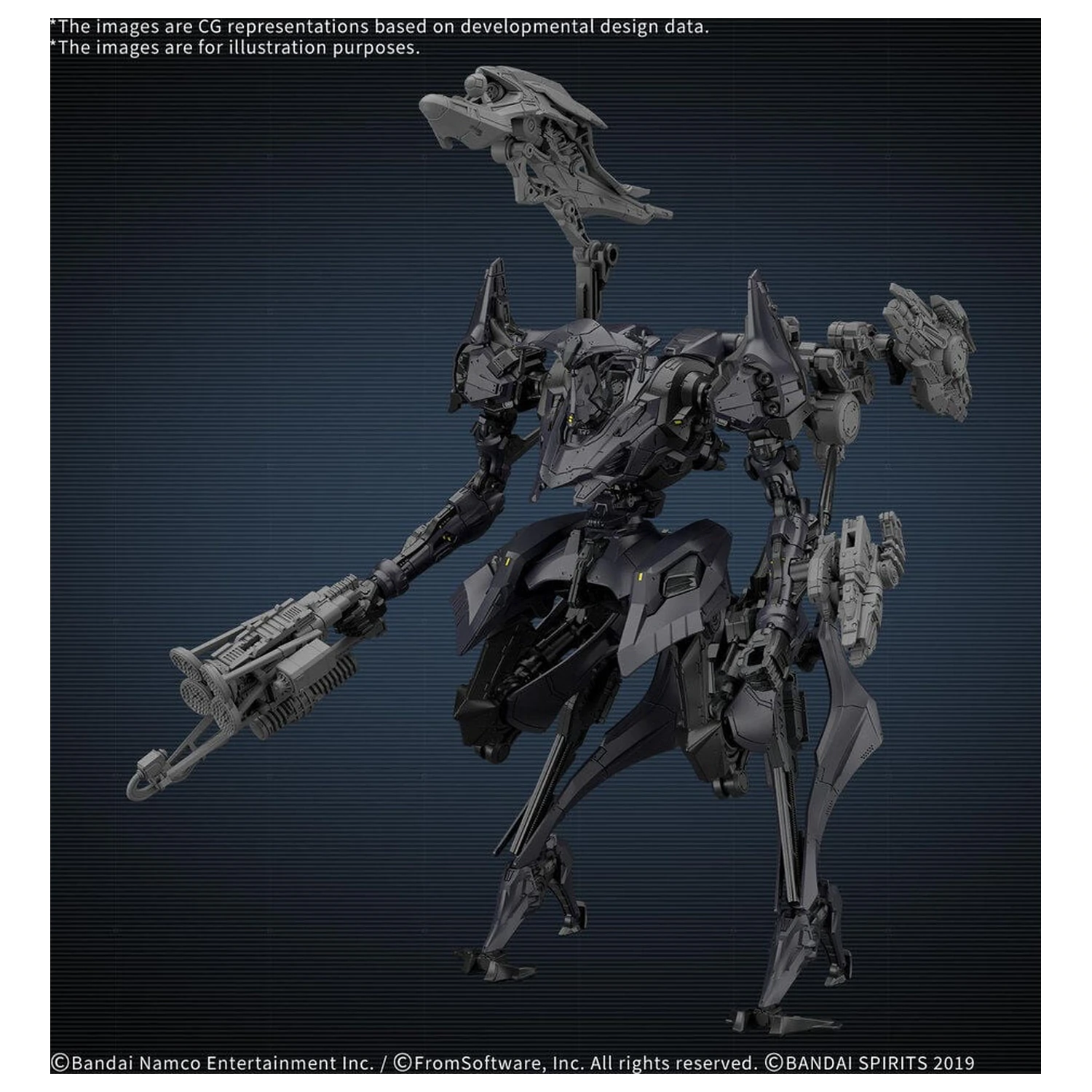 30MM Armored Core VI Fires Of Rubicon Schneider Nachtreiher 40E Dual Nature modell készlet Base figura termékfotó
