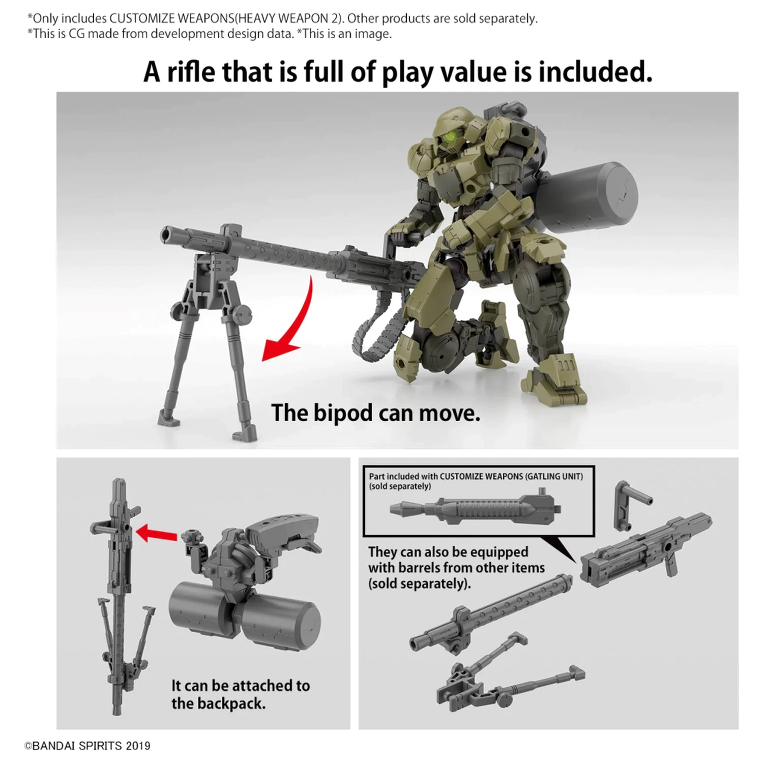 30MM Customize Weapons (Heavy Weapon 2) modell készlet kiegészítő termékfotó