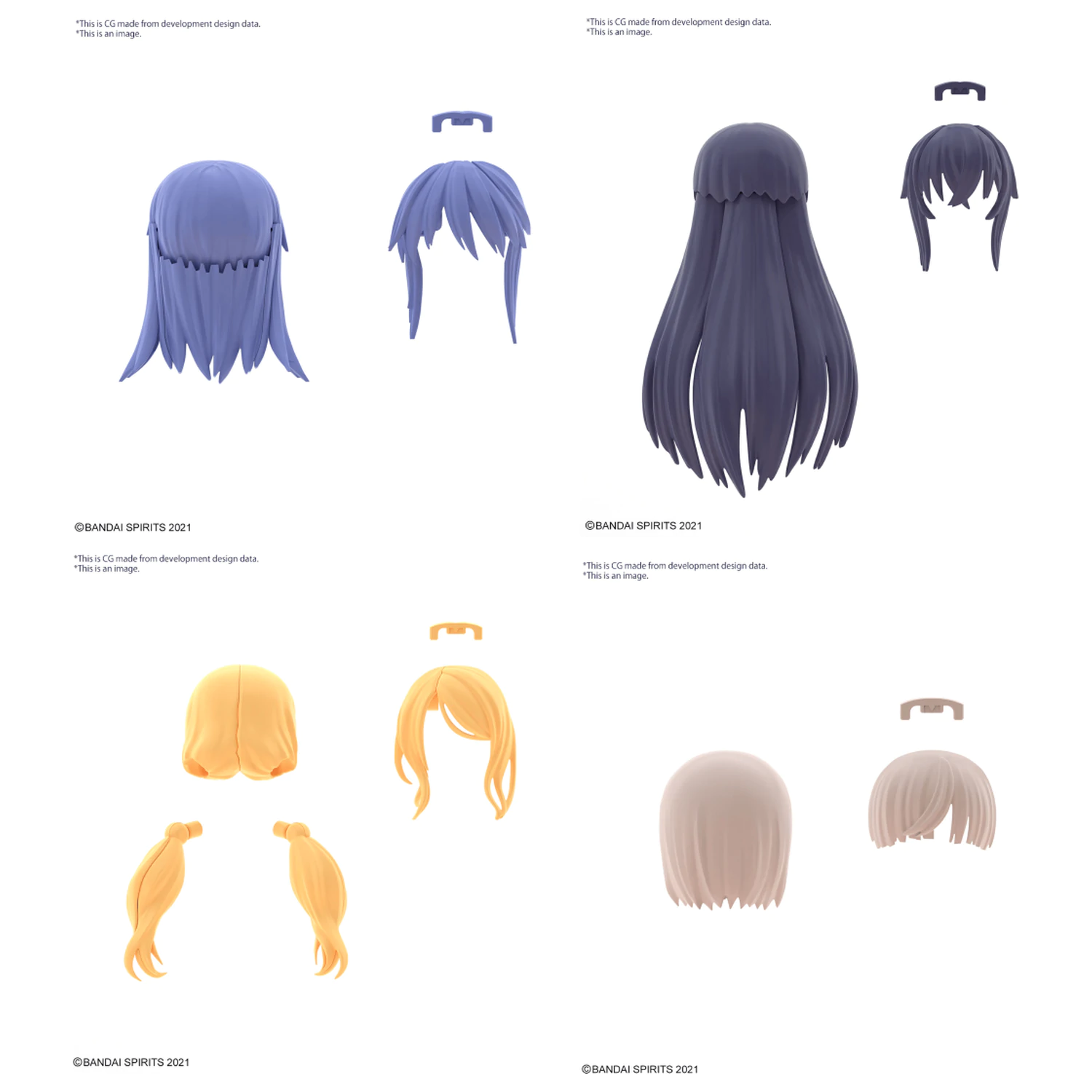 30MS Option Hair Style Parts Vol.8 All 4 Types modell készlet kiegészítő csomag termékfotó