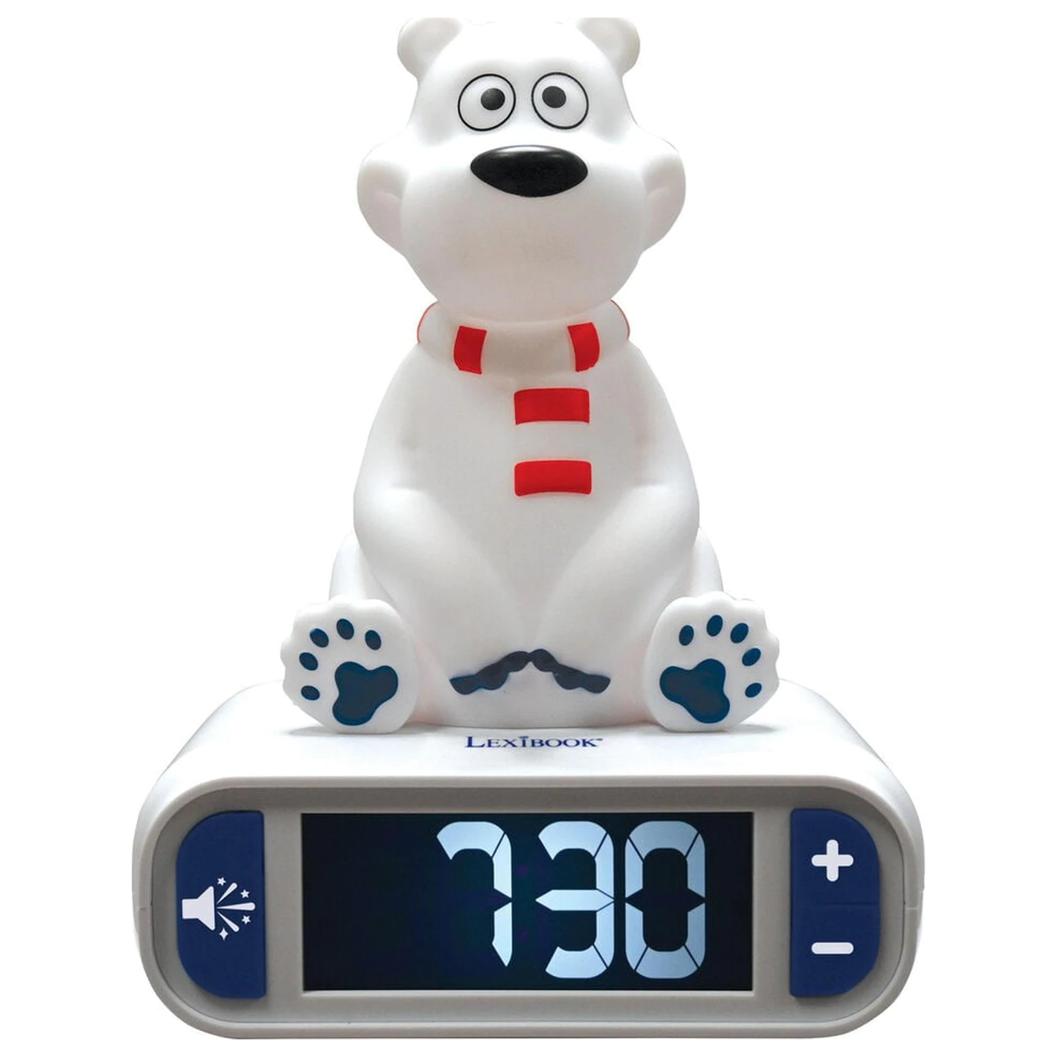 3D Polar Bear éjszakai lámpa és digitális ébresztőóra termékfotó