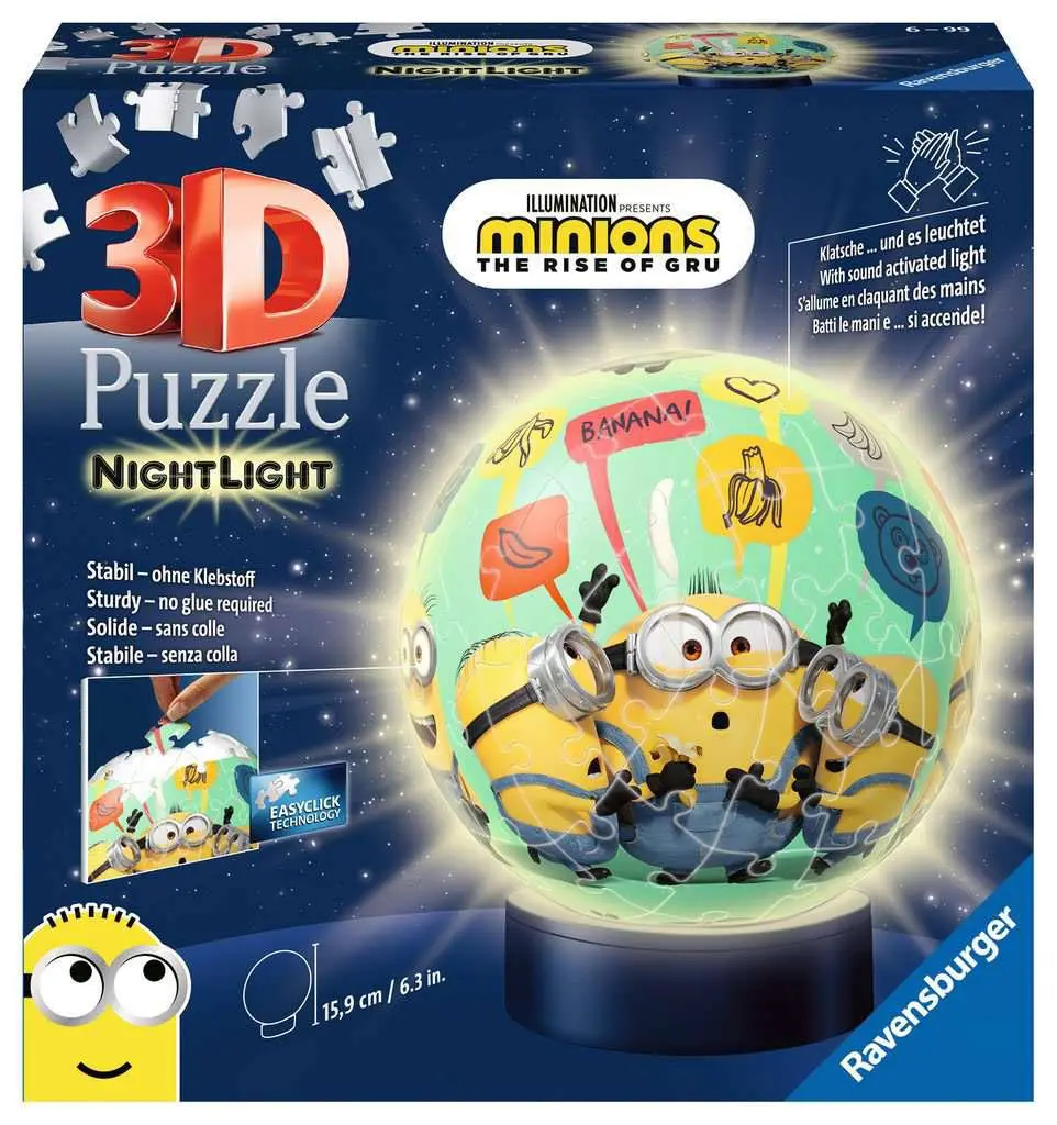 3D Puzzle Minions 2 Puzzle Ball éjjeli lámpa termékfotó