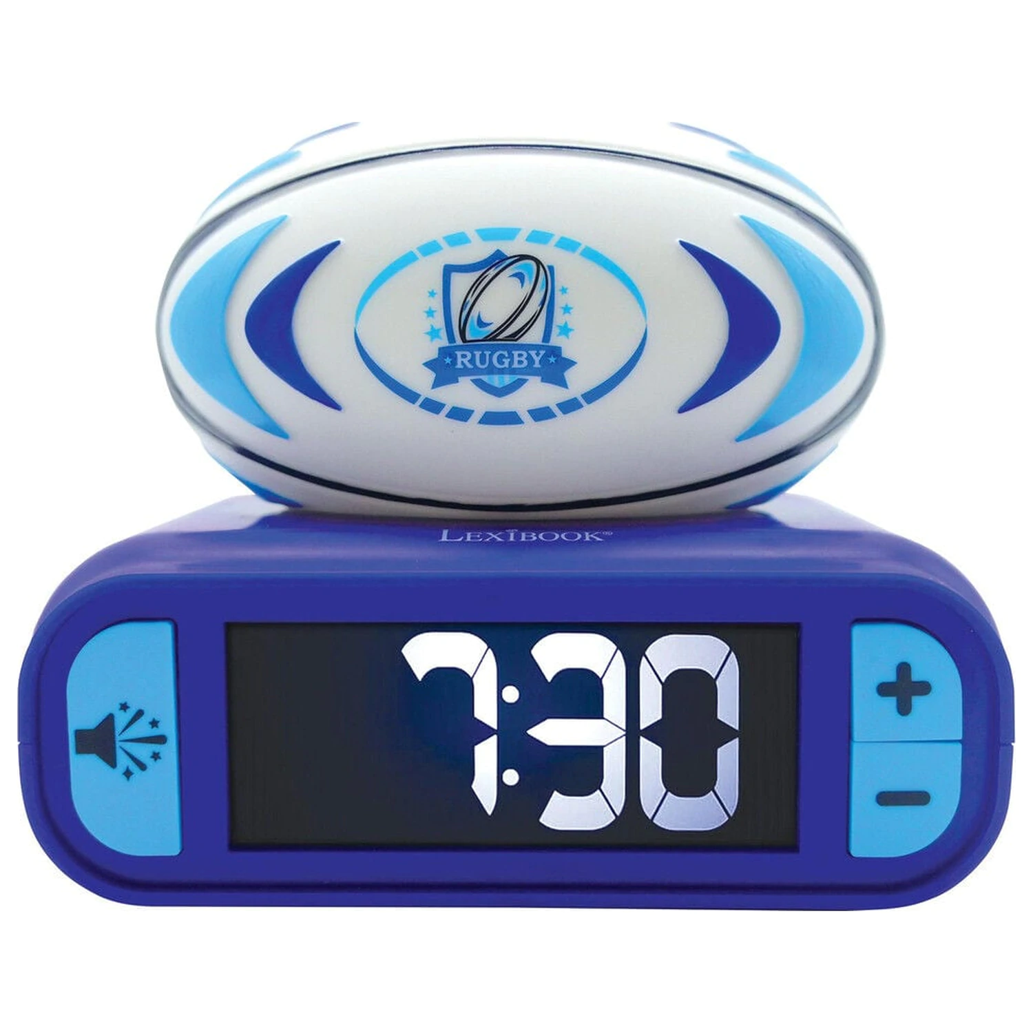 3D Rugby ball éjszakai lámpa és digitális ébresztőóra termékfotó