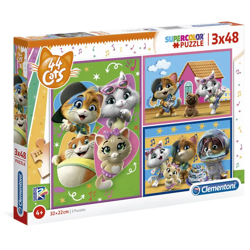 44 Cats puzzle 3x48db-os termékfotó