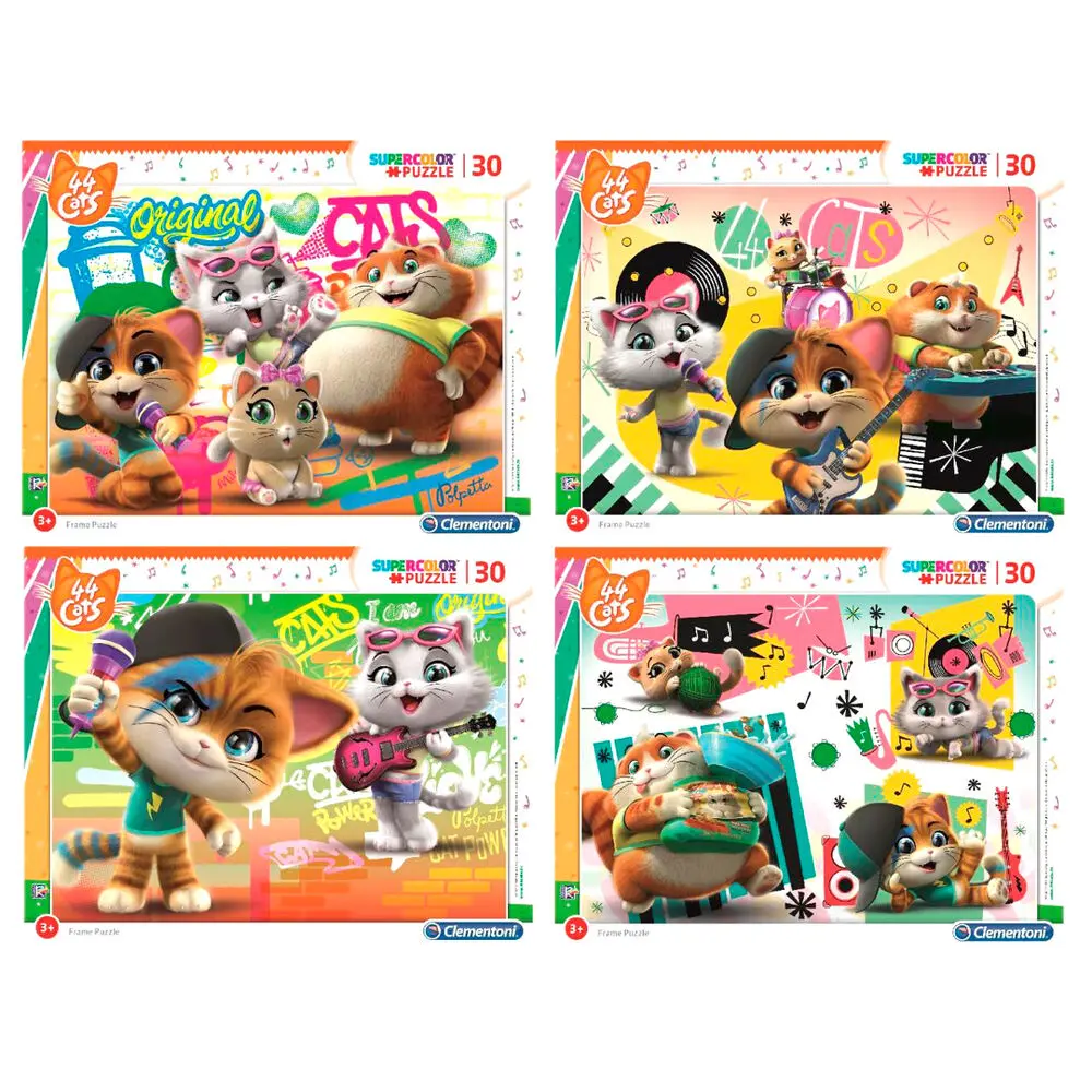44 Cats puzzle 4x30db-os termékfotó