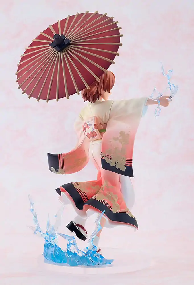 A Certain Scientific Railgun T 1/7 Mikoto Misaka Furisode Kimono Ver. szobor figura 28 cm termékfotó