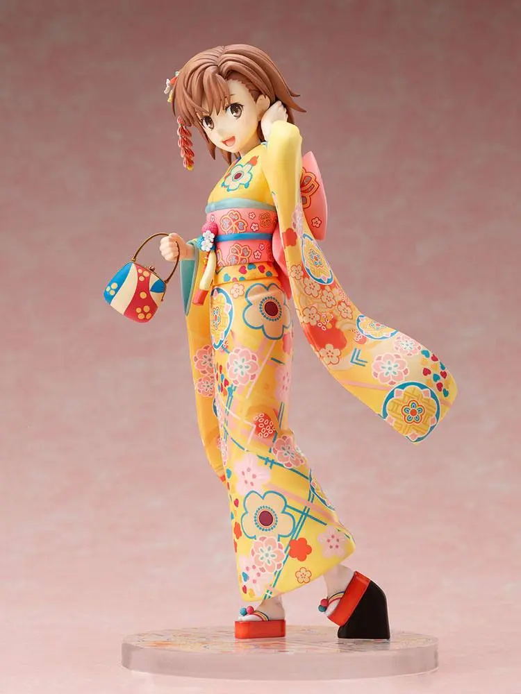 A Certain Scientific Railgun T 1/7 Mikoto Misaka Furisode Version PVC szobor figura 24 cm termékfotó