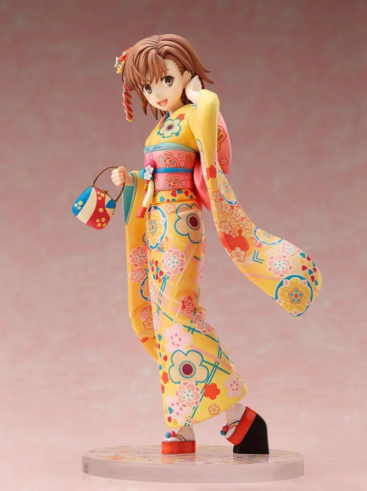 A Certain Scientific Railgun T 1/7 Mikoto Misaka Furisode Version PVC szobor figura 24 cm termékfotó