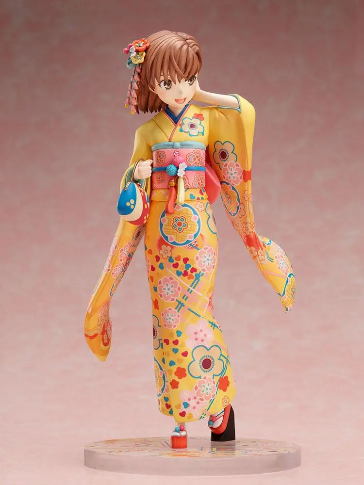 A Certain Scientific Railgun T 1/7 Mikoto Misaka Furisode Version PVC szobor figura 24 cm termékfotó