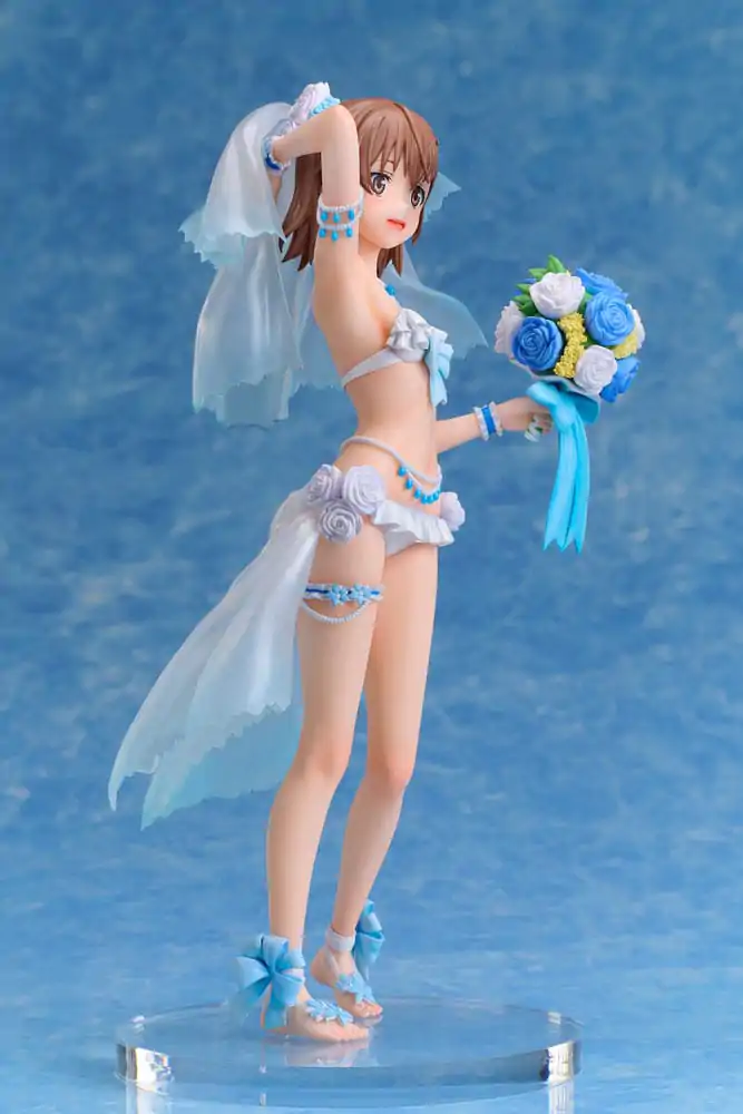 A Certain Scientific Railgun T 1/7 Mikoto Misaka Wedding Swimsuit Ver. PVC szobor figura 25 cm termékfotó