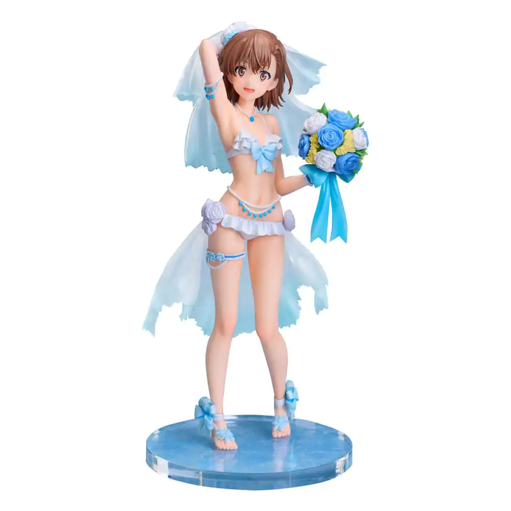A Certain Scientific Railgun T 1/7 Mikoto Misaka Wedding Swimsuit Ver. PVC szobor figura 25 cm termékfotó