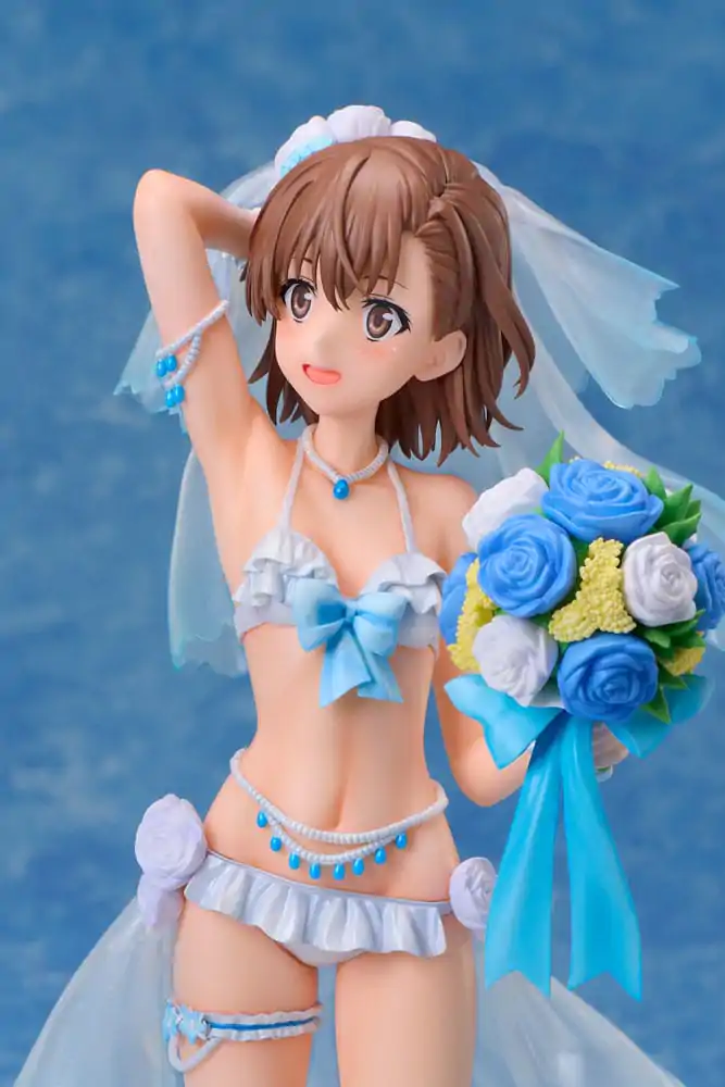 A Certain Scientific Railgun T 1/7 Mikoto Misaka Wedding Swimsuit Ver. PVC szobor figura 25 cm termékfotó