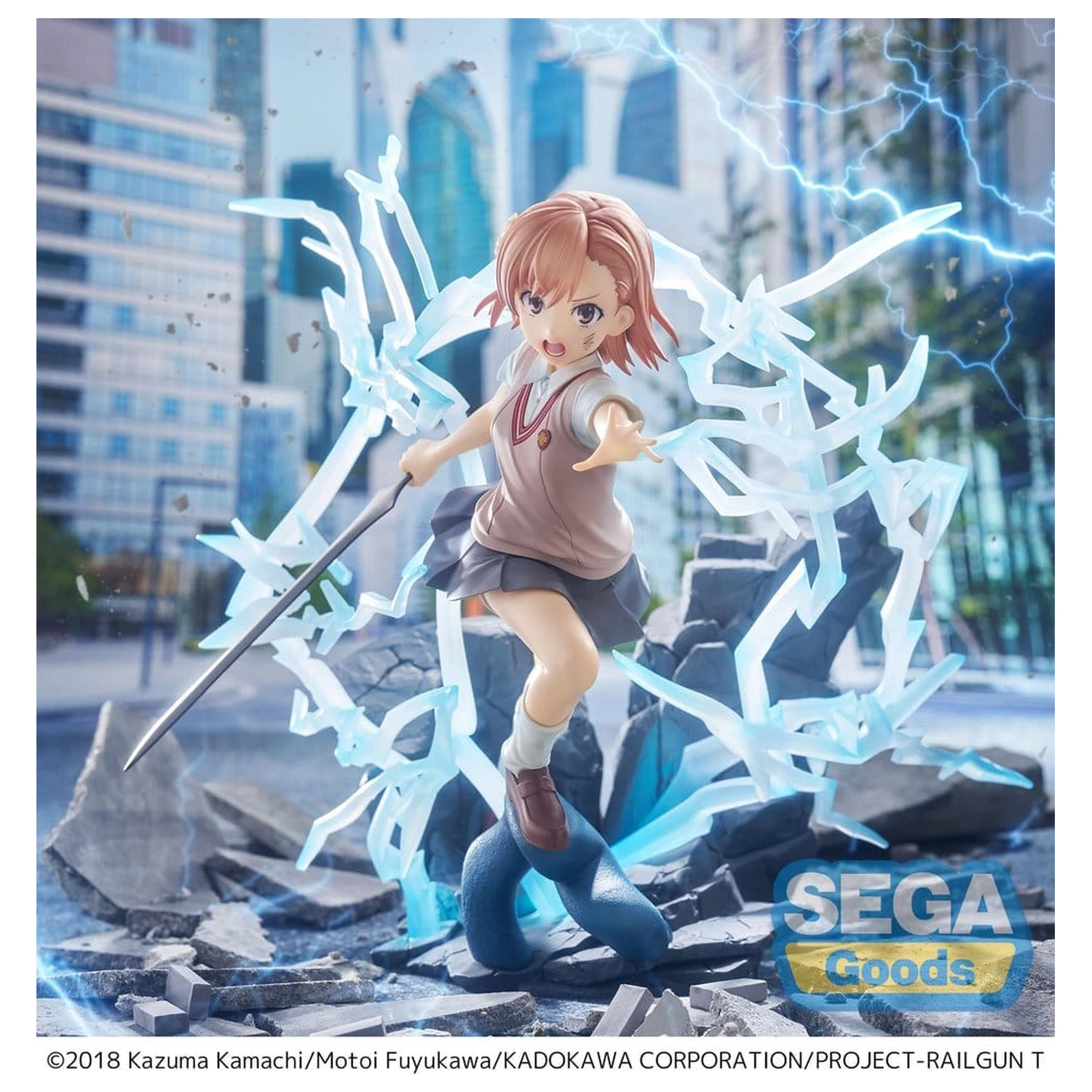 A Certain Scientific Railgun T FIGURIZMa Mikoto Misaka PVC figura 23 cm termékfotó
