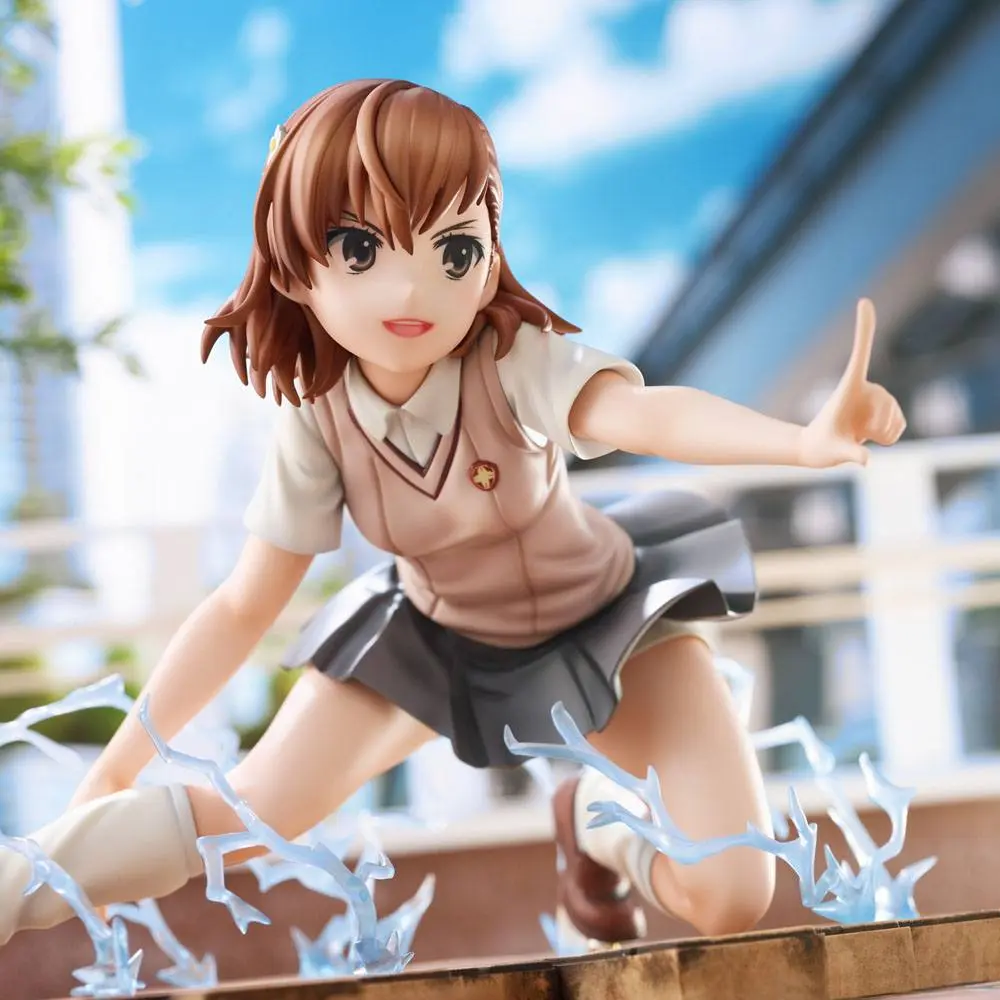 A Certain Scientific Railgun T Mikoto Misaka PVC szobor figura 14 cm termékfotó