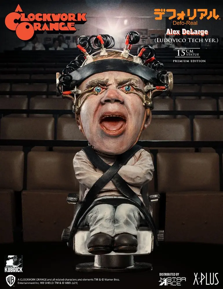 A Clockwork Orange Defo-Real Series Alex Denagy 2 Ludovico Tech Ver. szobor figura 15 cm termékfotó