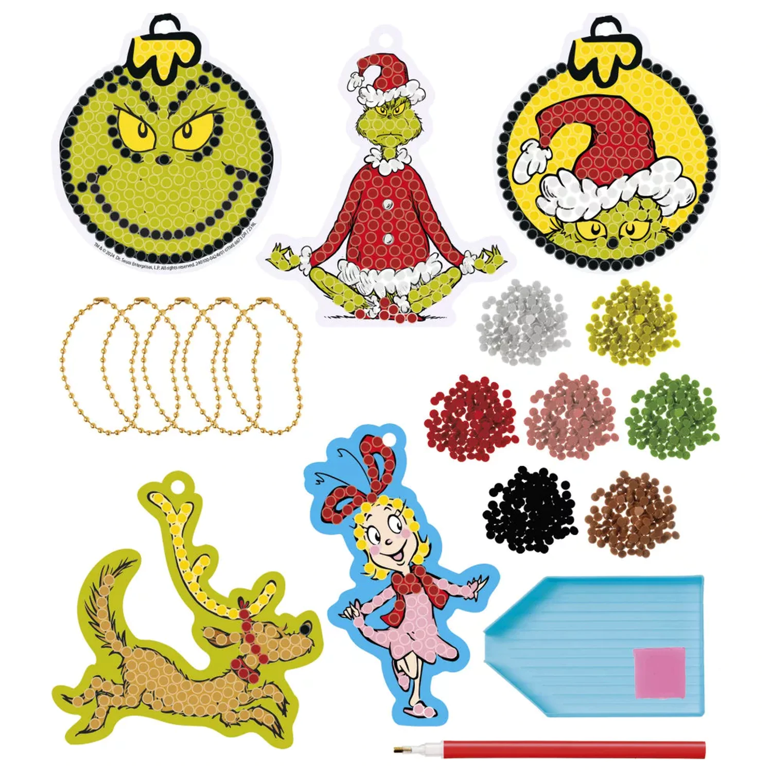A Grincs Dr Seuss gyémántszemes szett akasztóval termékfotó