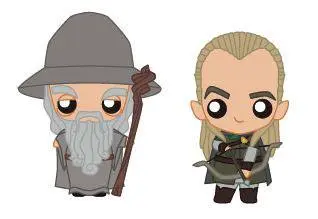 A gyűrűk ura Gandalf &amp; Legolas szett 2 Pokis figura termékfotó