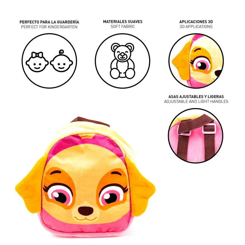 A Mancs őrjárat Skye plüss táska hátizsák 22cm termékfotó