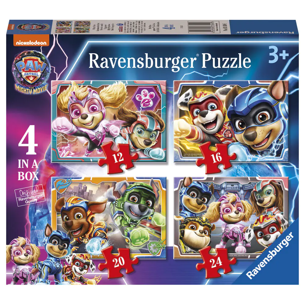 Paw Patrol The mighty movie puzzle 12-16-20-24 db termékfotó