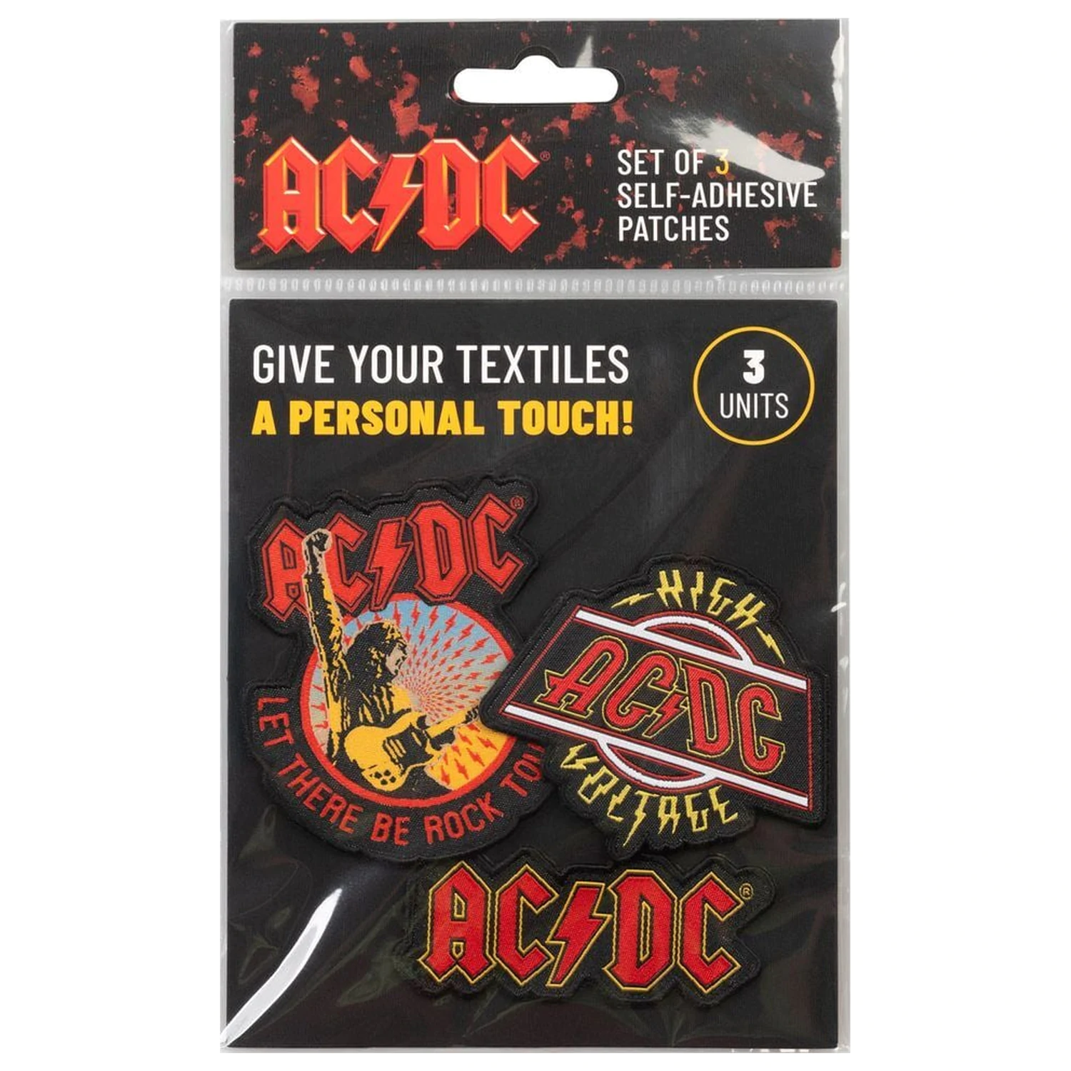 AC/DC 3 db-os felvarró csomag termékfotó
