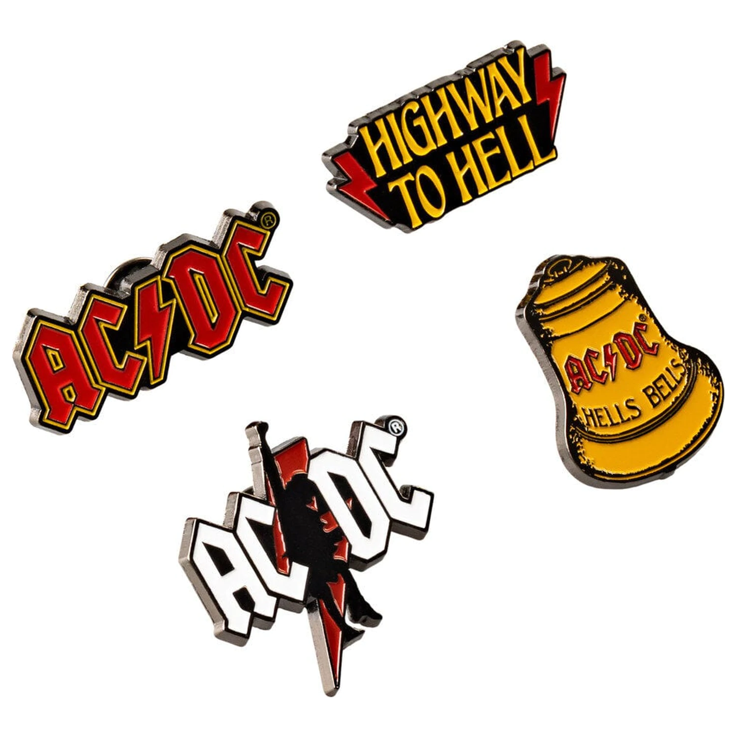 AC/DC 4 db-os kitűző csomag termékfotó