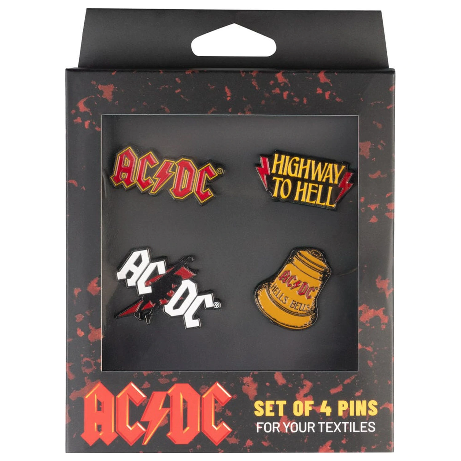 AC/DC 4 db-os kitűző csomag termékfotó