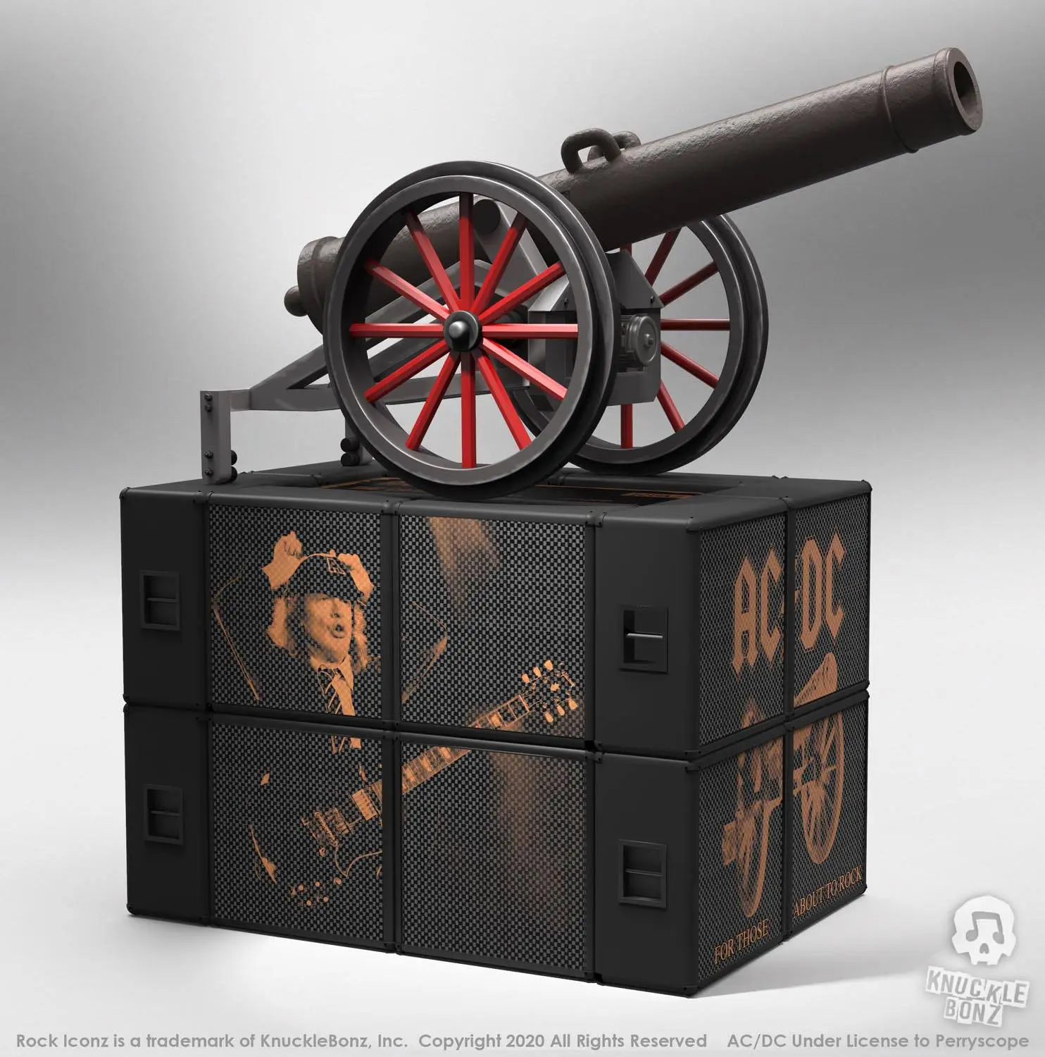 AC/DC Rock Ikonz On Tour Statues Cannon &quot;For Those About to Rock&quot;  szobor figura termékfotó