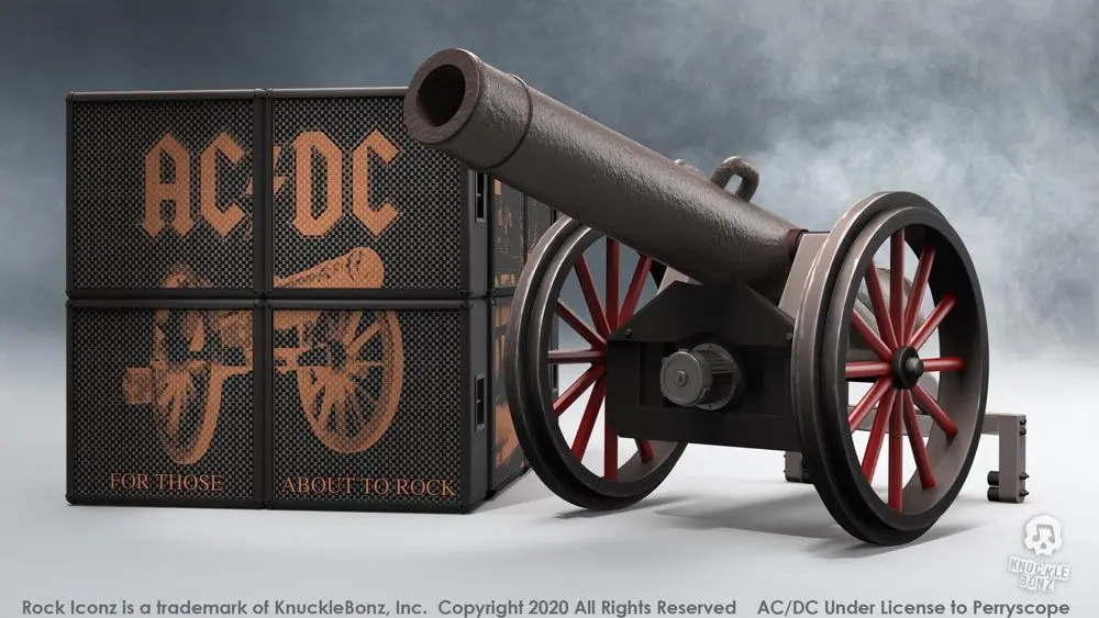 AC/DC Rock Ikonz On Tour Statues Cannon &quot;For Those About to Rock&quot;  szobor figura termékfotó