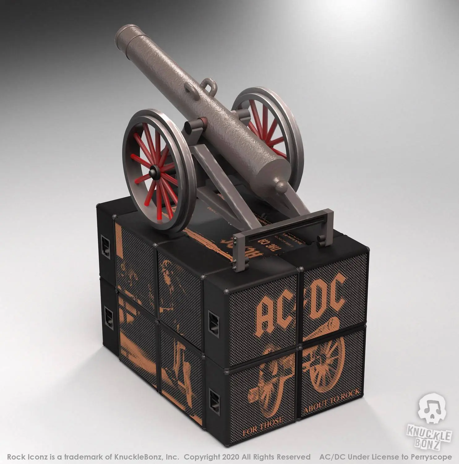 AC/DC Rock Ikonz On Tour Statues Cannon &quot;For Those About to Rock&quot;  szobor figura termékfotó