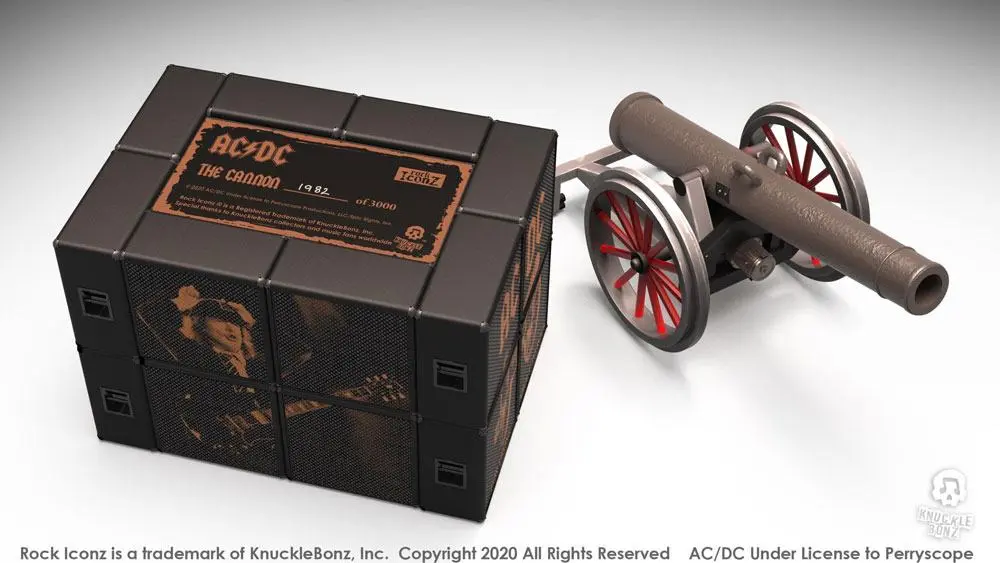 AC/DC Rock Ikonz On Tour Statues Cannon &quot;For Those About to Rock&quot;  szobor figura termékfotó