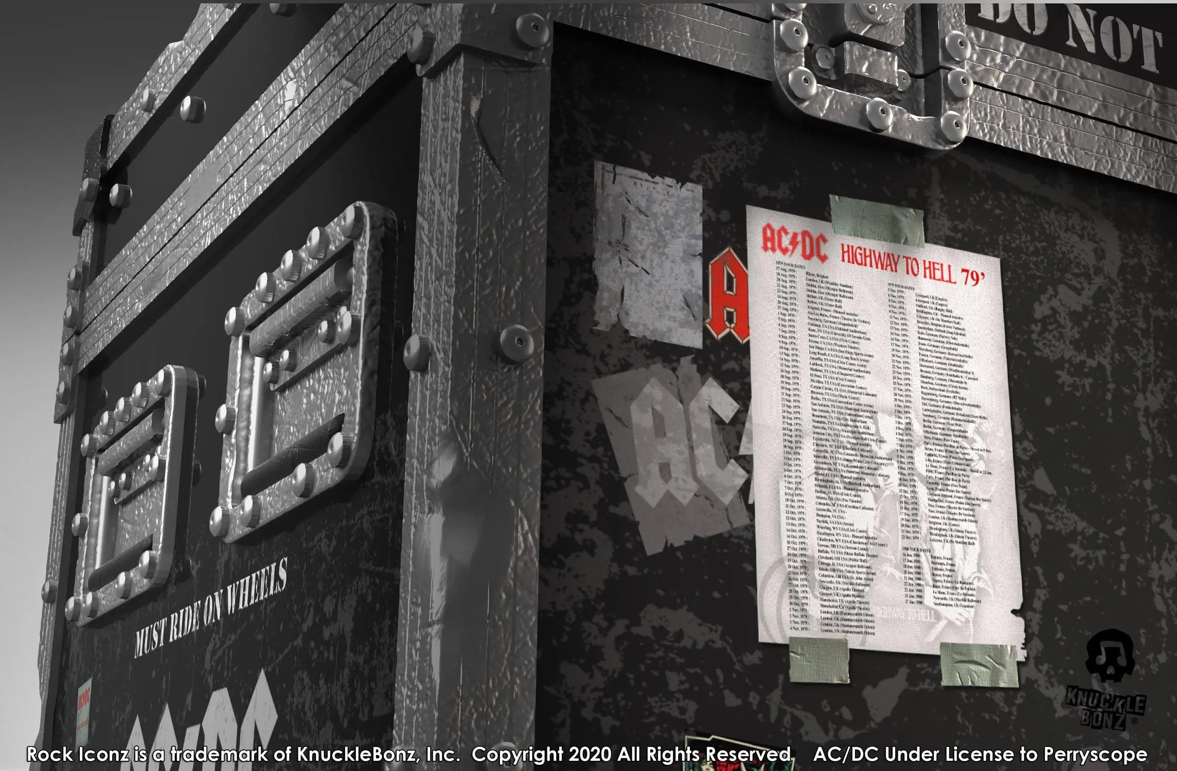 AC/DC Rock Ikonz On Tour Highway to Hell Road Case + Stage Backdrop termékfotó